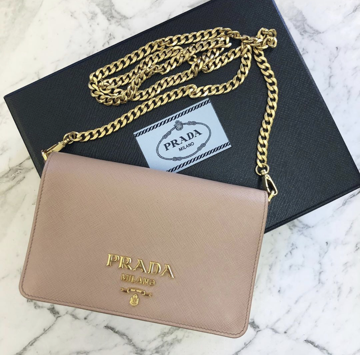 Picture  Prada wallet on chain, Bags, Prada handbags